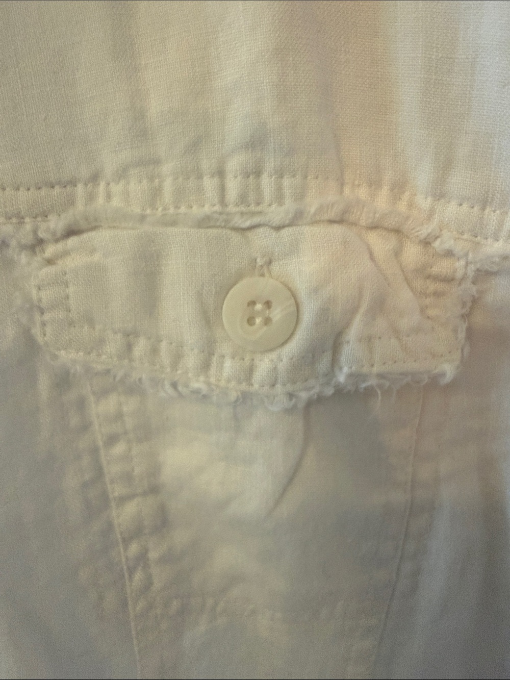 Lulu B White Linen Jean Jacket - XL - Picture 3 of 9